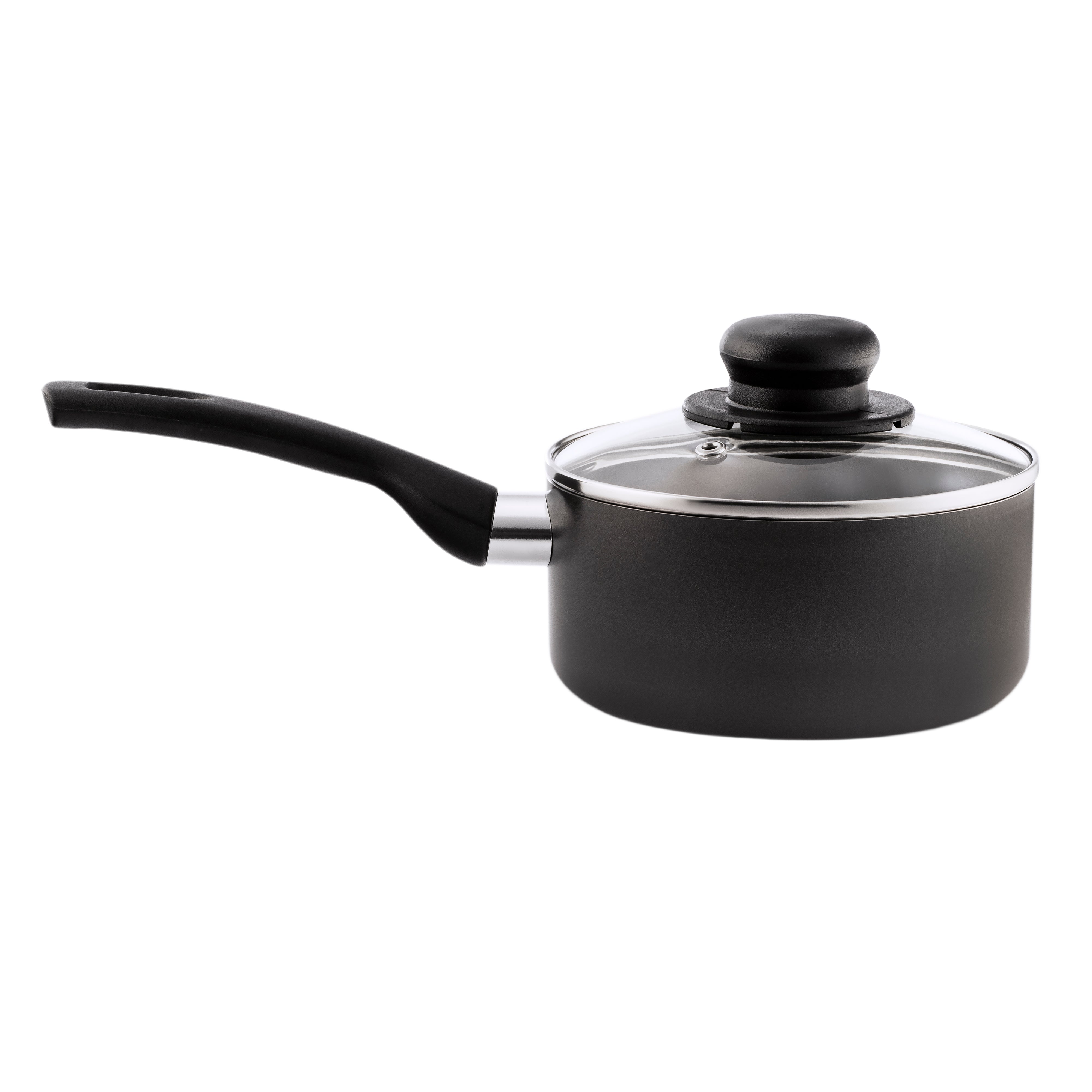 16cm Non-Stick Sauce Pan & Glass Lid