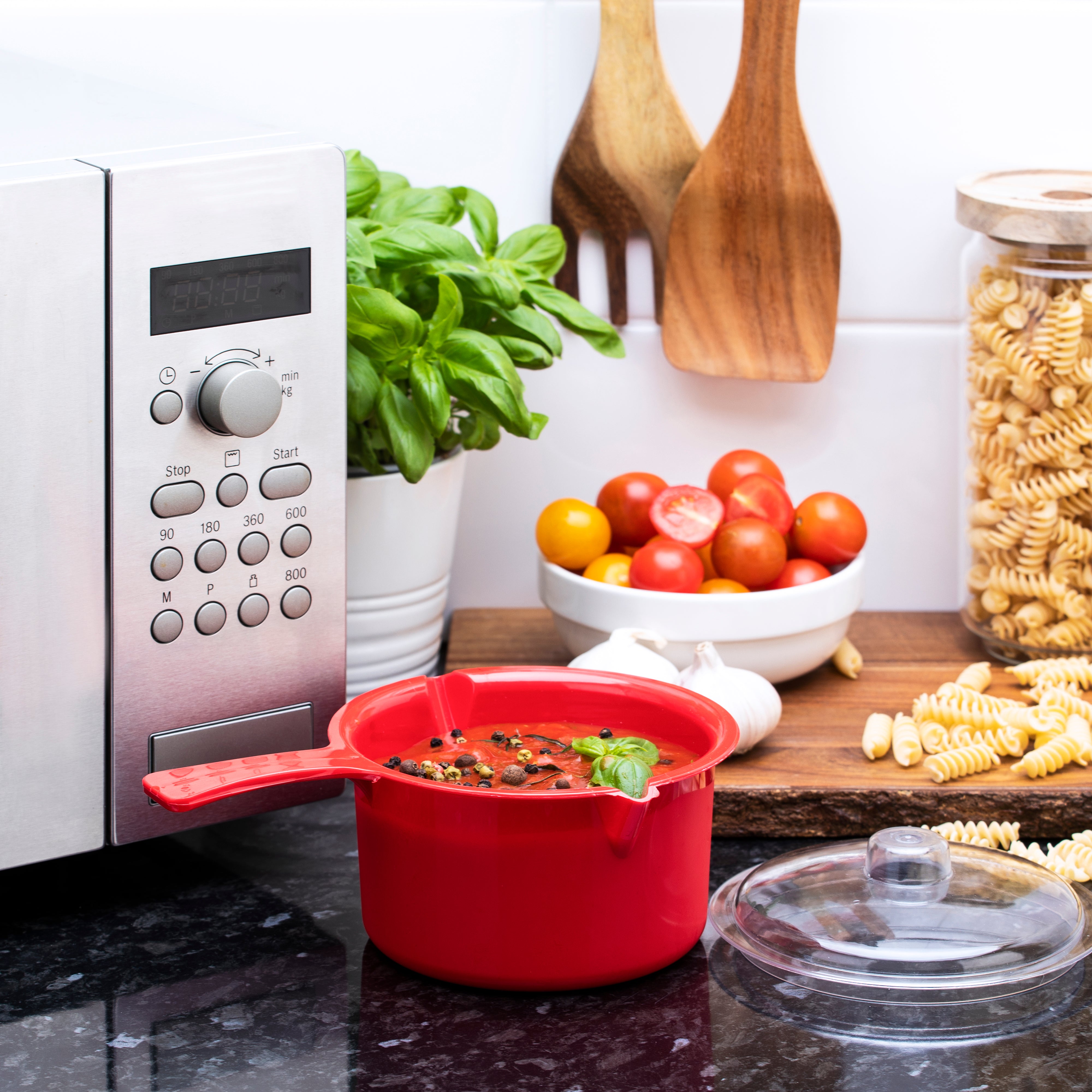 Microwave 0.6L Sauce Pan & Lid