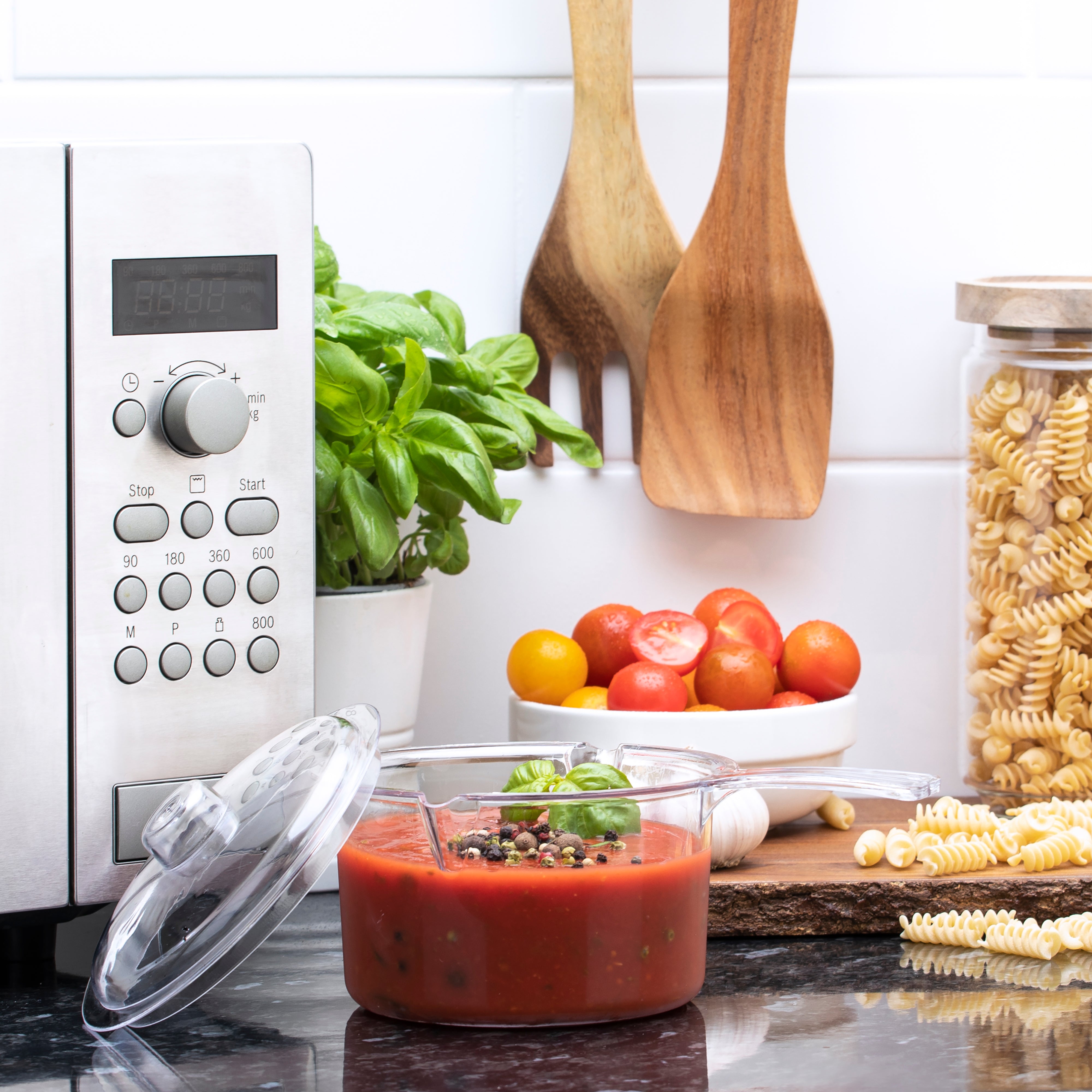 Microwave 0.6L Sauce Pan & Lid